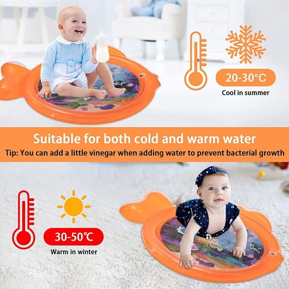 Tummy Play Time Mat for Baby Boys and Girls Over 3 Months, Inflatable Water Mat - Picture 3 of 11